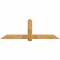 Ekena Millwork Eugene Rough Sawn Timber Gable Bracket, Western Red Cedar, 84"W x 28"H x 4"D x 6"F, 8/12 Pitch GBW084X28X0406EUG00RWR - alternate 1
